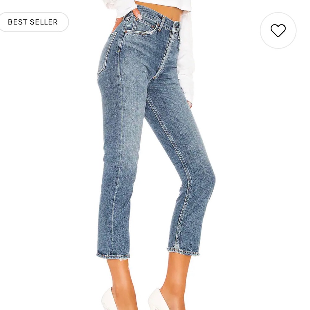 Agolde Riley High Rise Straight Crop